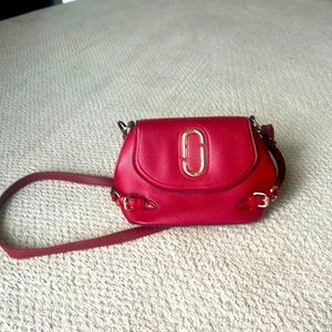 Red shoulder bag